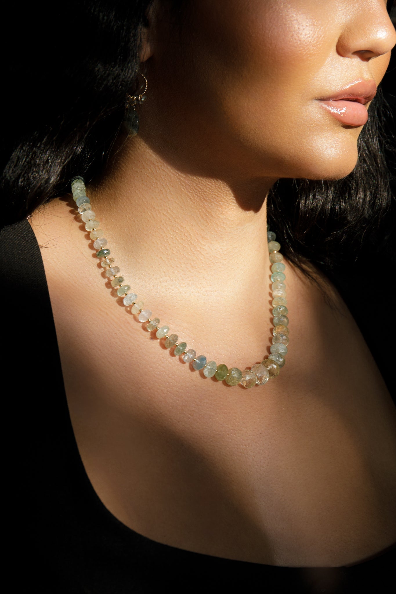 Multicolored Aquamarine Necklace