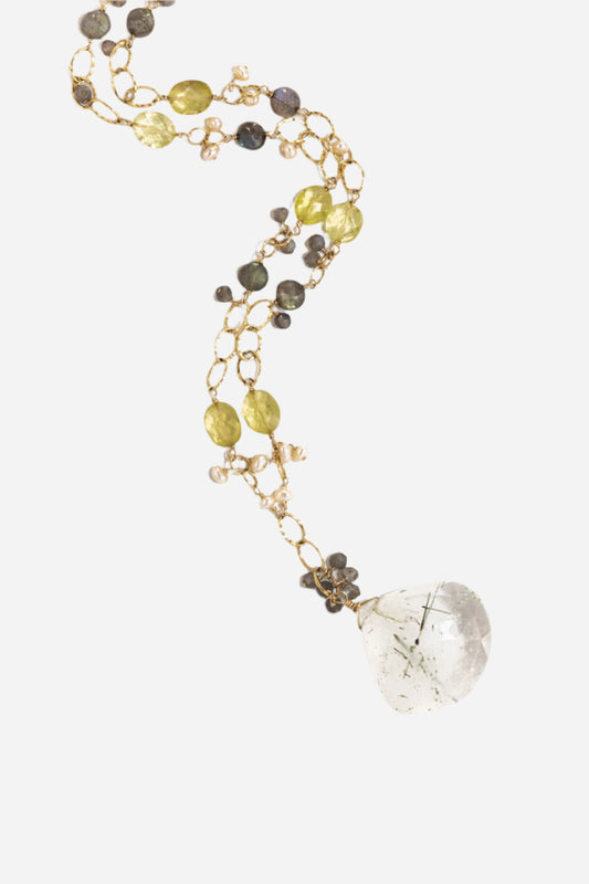 Rutilated Quartz Gold-Filled Necklace