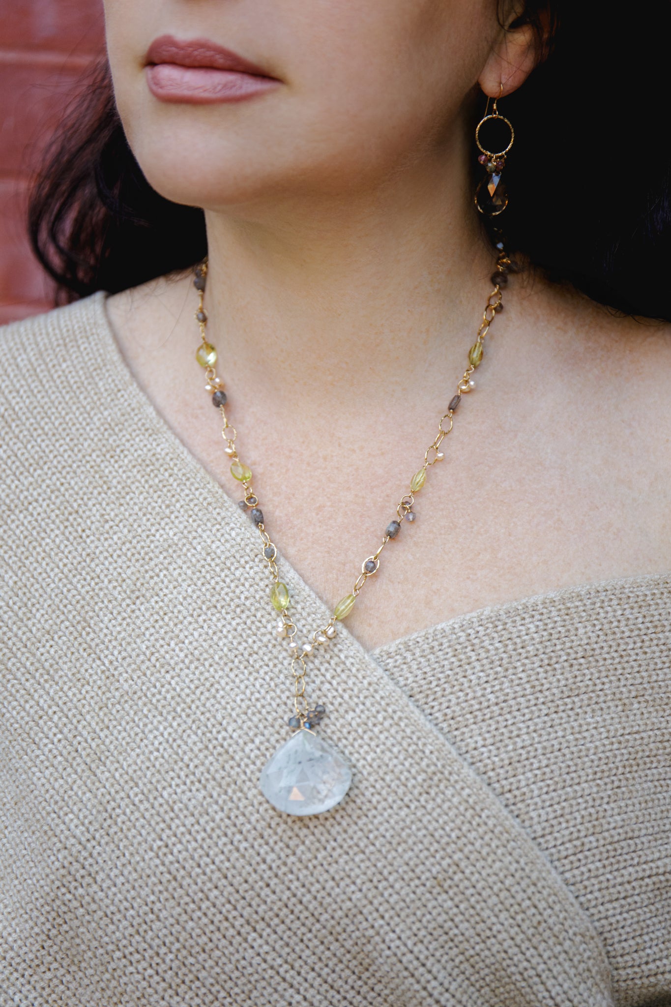 Rutilated Quartz Gold-Filled Necklace
