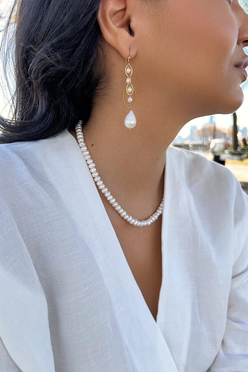 Pearl Eyelet Earrings