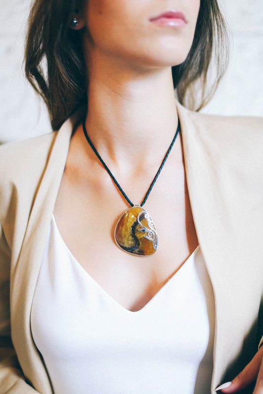 Large Ammonite Pendant - Inaya Jewelry