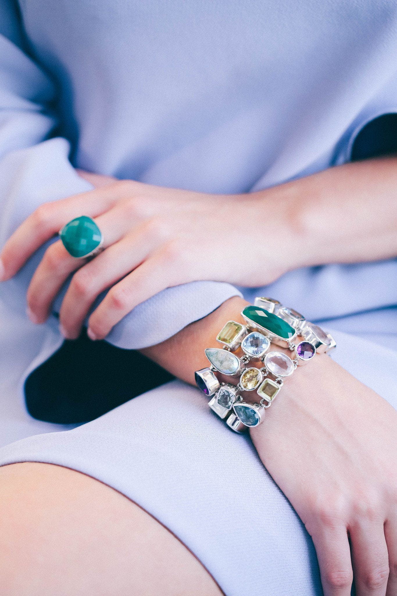 Green Onyx Ring - Inaya Jewelry
