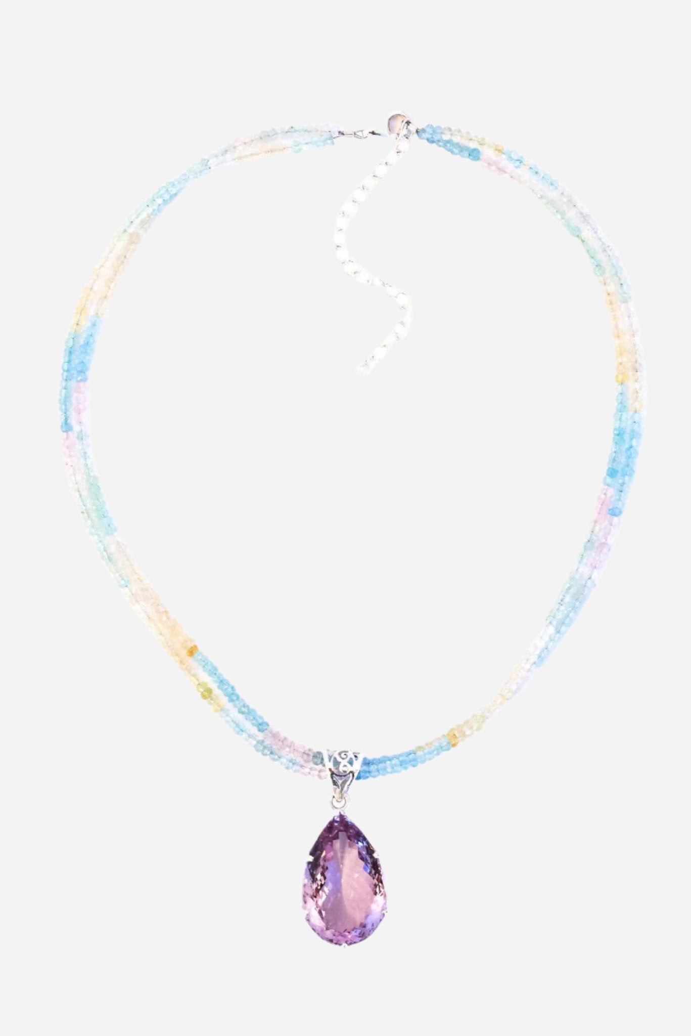 Amethyst on Aqua Pendant - Inaya Jewelry