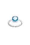 Blue Topaz Fine Band Ring - Inaya Jewelry