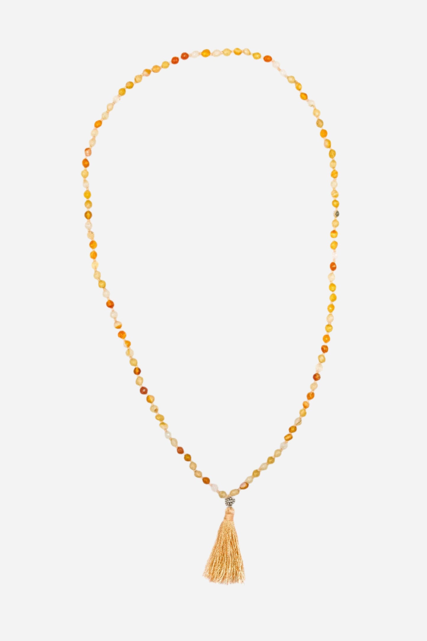 Striped Carnelian Mala Necklace - Inaya Jewelry