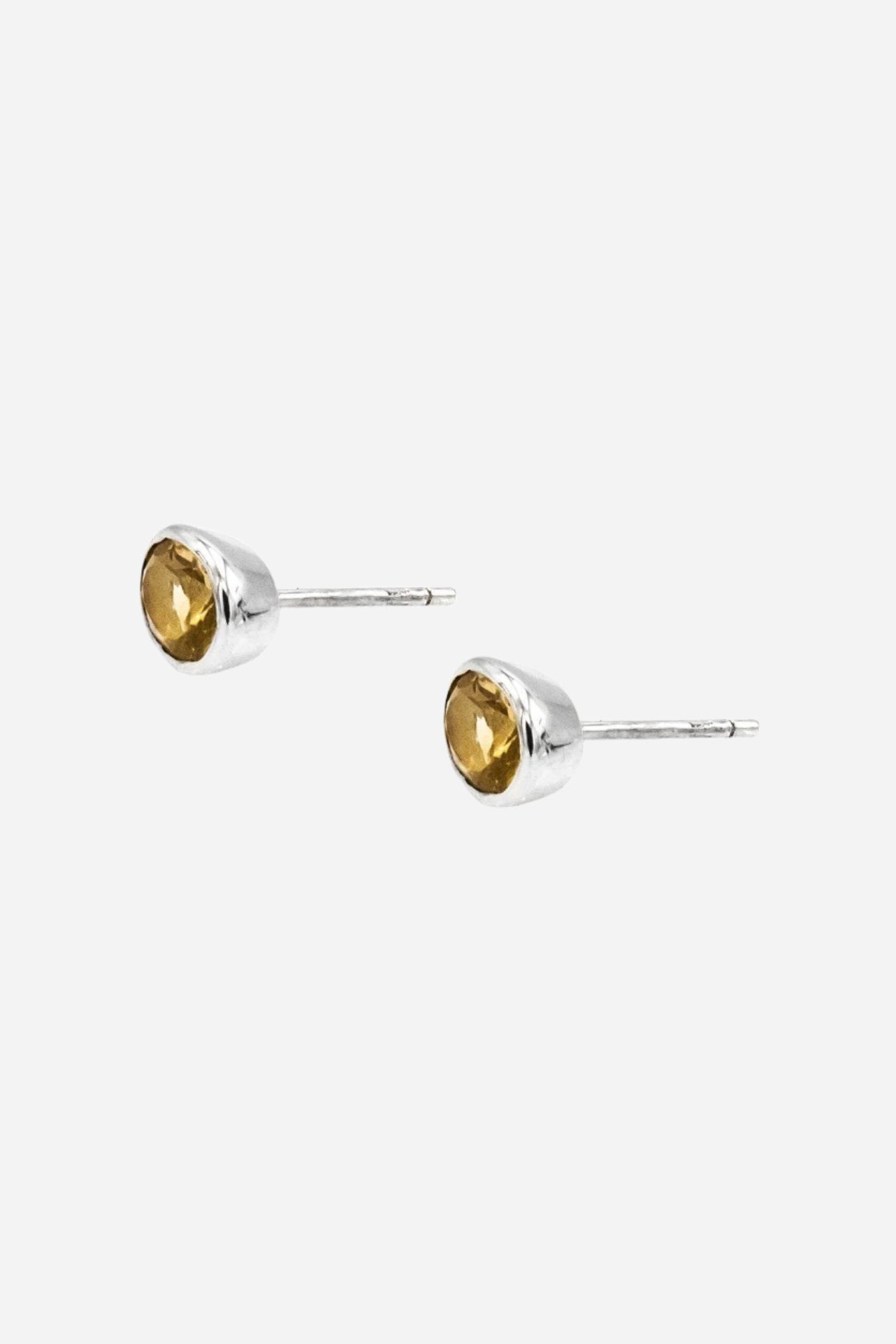 Citrine Studs - Inaya Jewelry