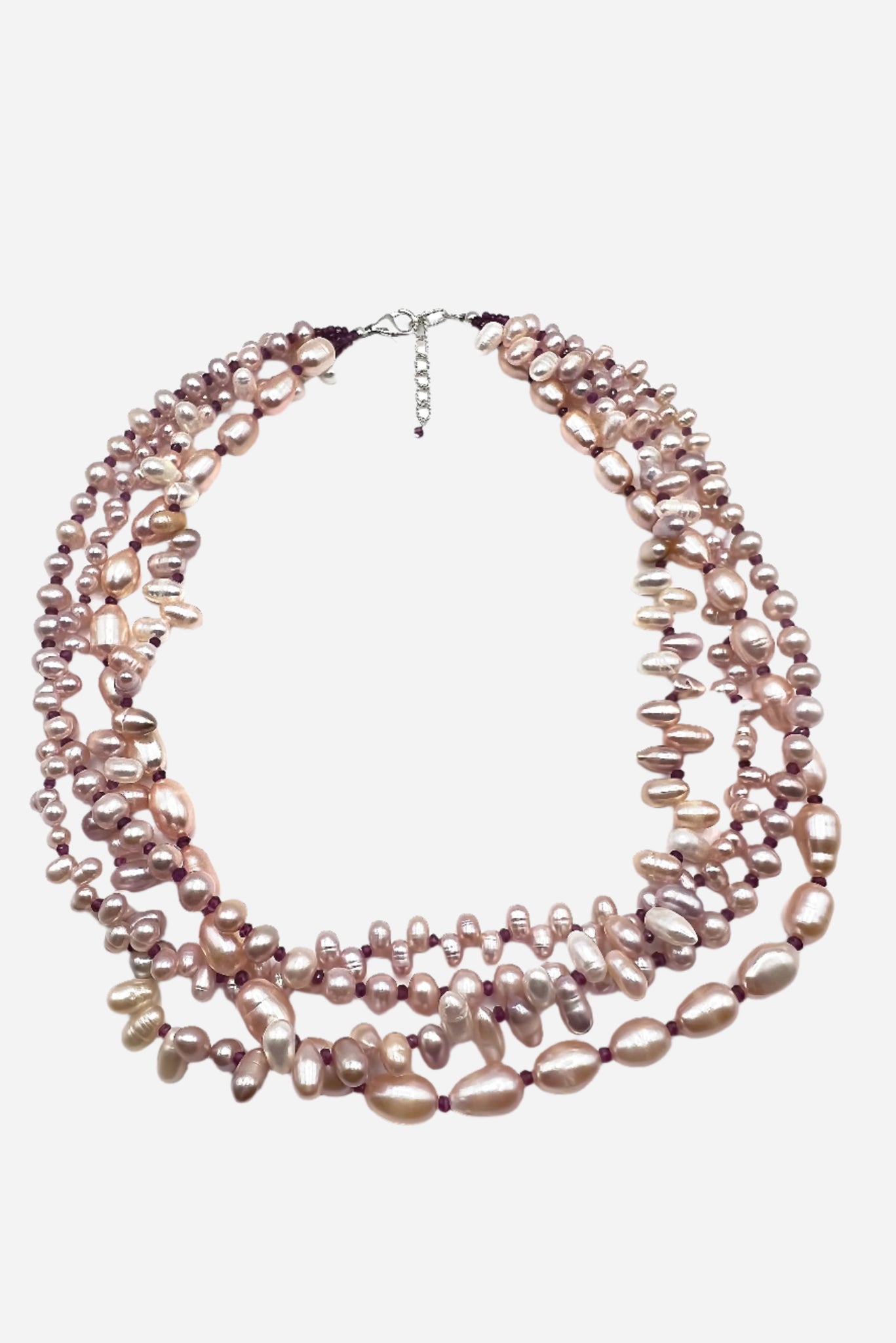 Peach Pearl Dazzle Necklace