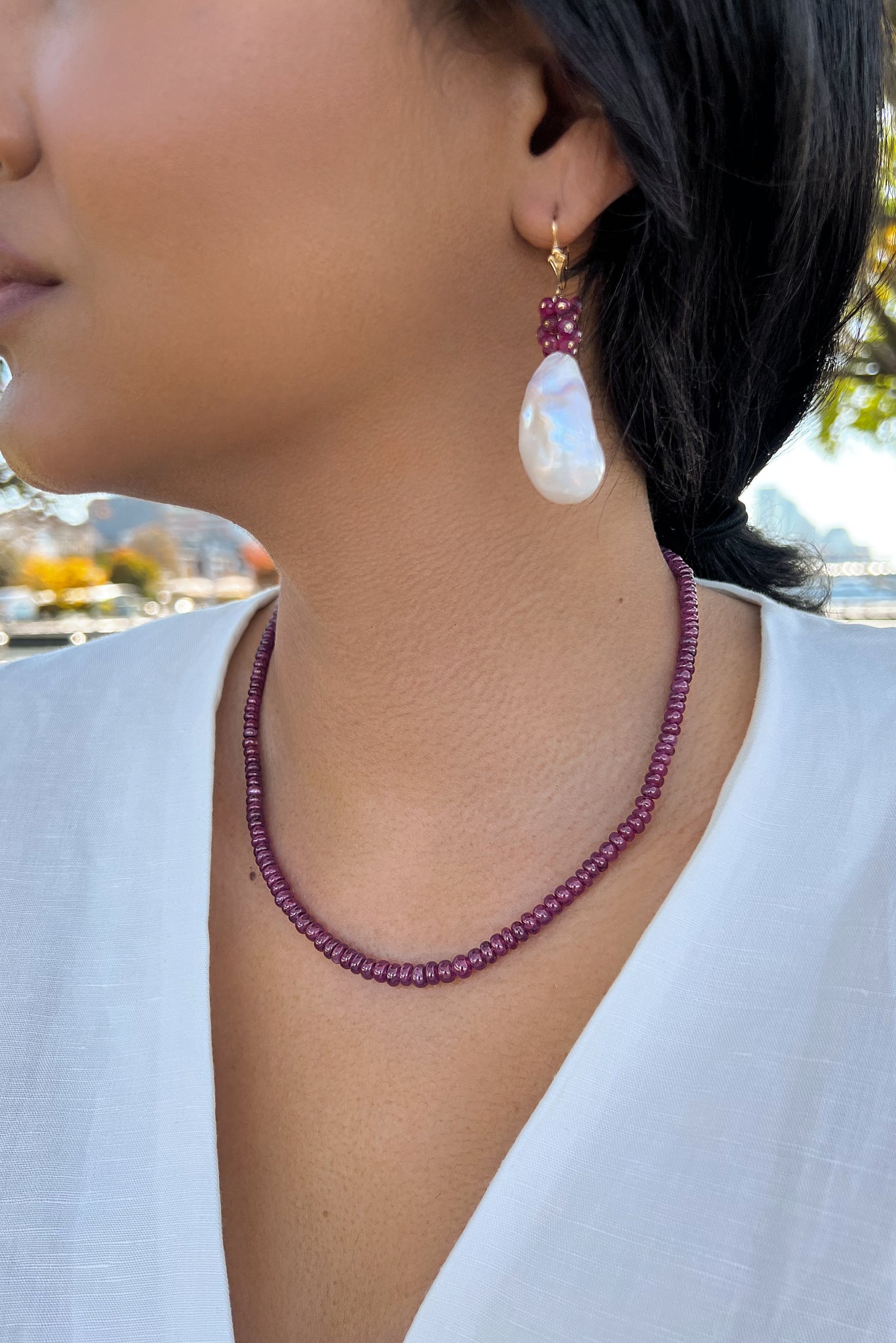 Strand of Rubies Necklace