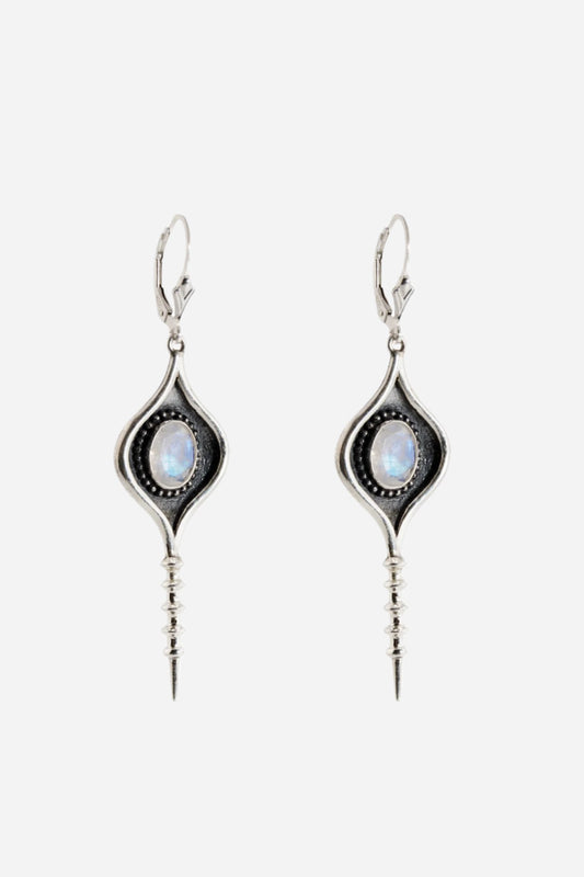 Silver Moonstone Earrings