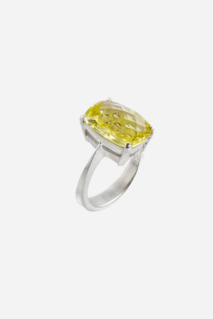 Lemon Topaz Zen Ring