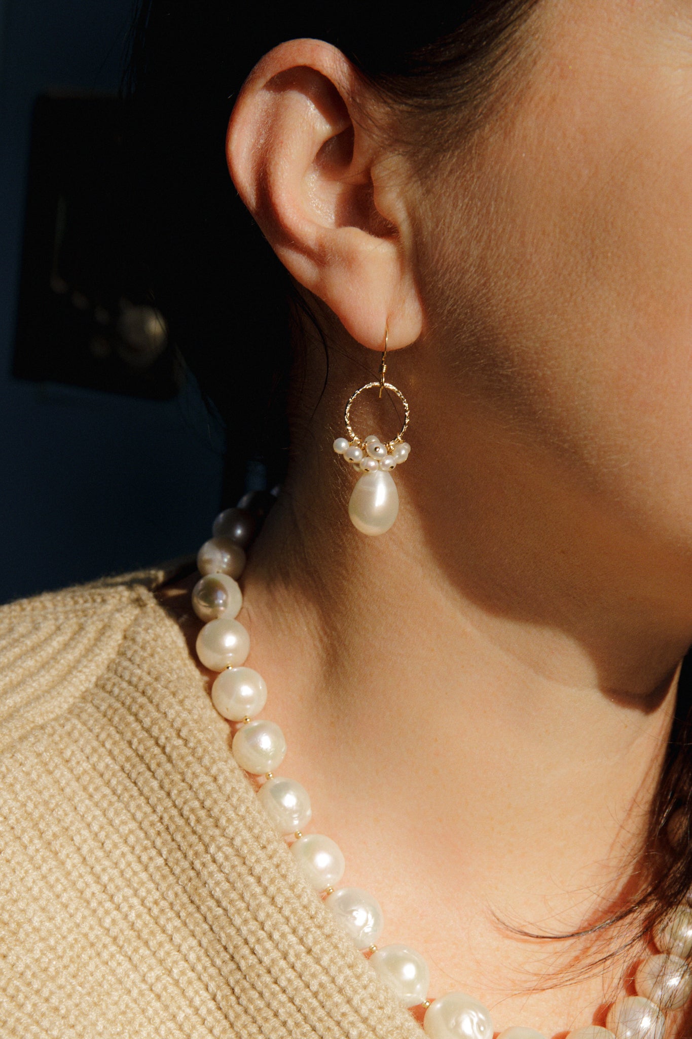 Pearl Loop Earrings