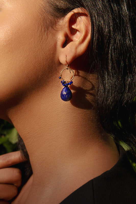 Lapis Lazuli Gold-Filled Earrings