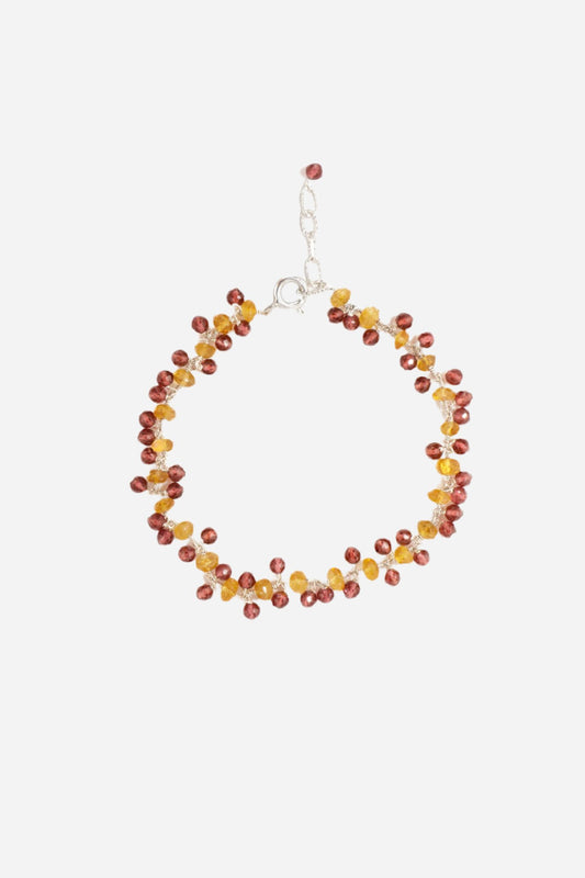 Citrine Garnet Delicate Bracelet