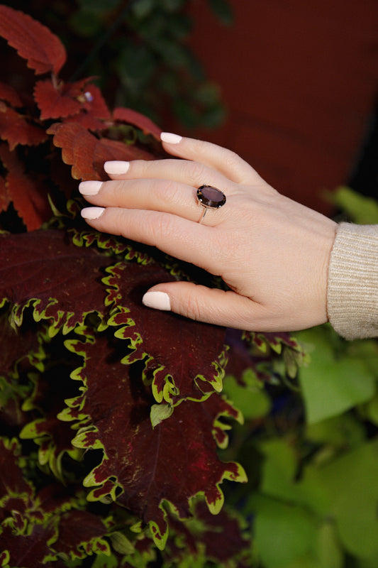 Smoky Topaz Zen Ring