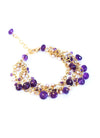 Chainy Amethyst and Pearl Delicate Bracelet - Inaya Jewelry