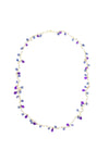 Tanzanite, Amethyst & Rose Quartz Long Chained Necklace - Inaya Jewelry