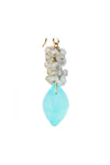 Chalcedony and Aquamarine Clusters Earrings - Inaya Jewelry