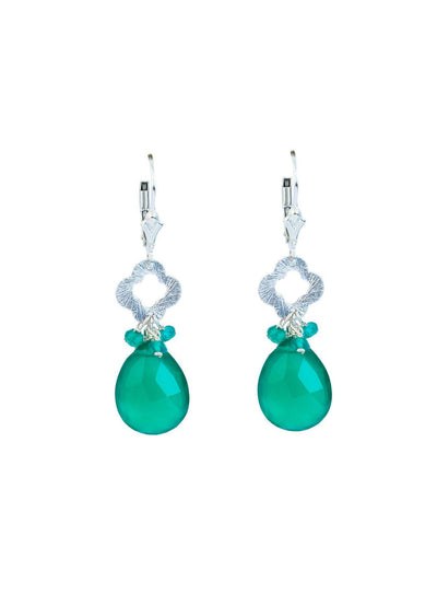 Green Onyx Clove Earrings - Inaya Jewelry