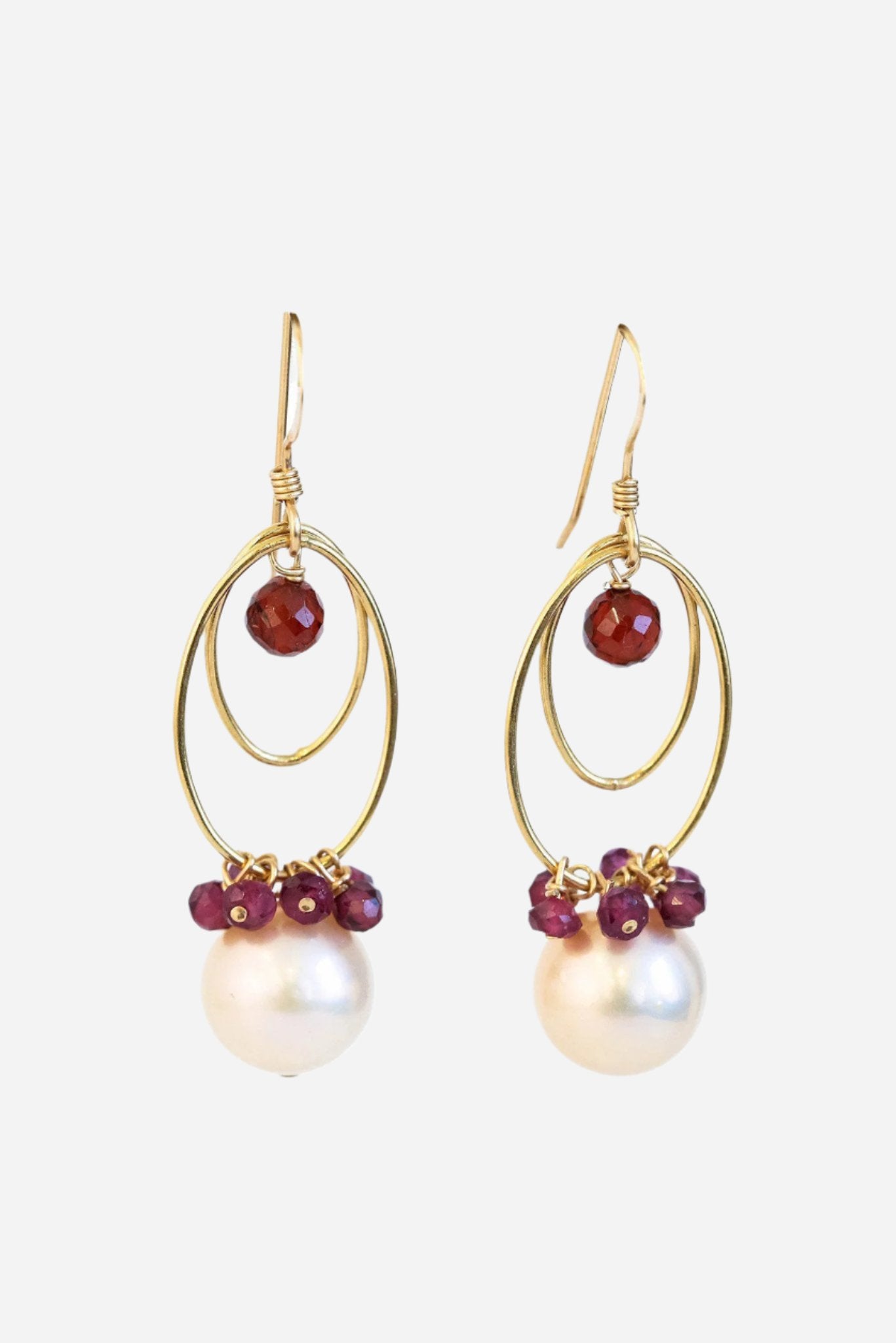 Pearl Loops Earrings - Inaya Jewelry
