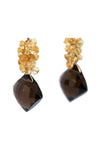 Smoky Topaz and Citrine Cluster Earrings - Inaya Jewelry