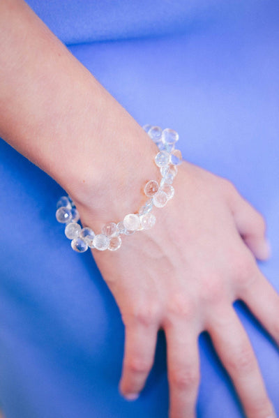 Crystal and Blue Topaz Bracelet - Inaya Jewelry