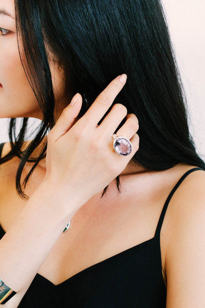 Pink Amethyst Ring - Inaya Jewelry