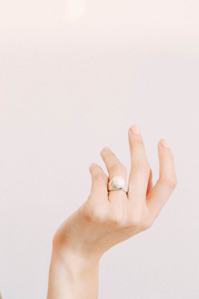 Pearl White Ring - Inaya Jewelry