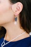 Crystal and Iolite Cluster Earrings - Inaya Jewelry