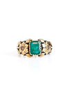 Emerald Rose Gold Ring - Inaya Jewelry