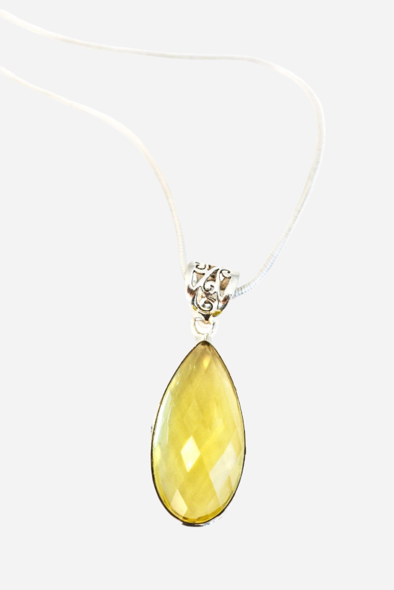 Lemon Quartz Pendant - Inaya Jewelry