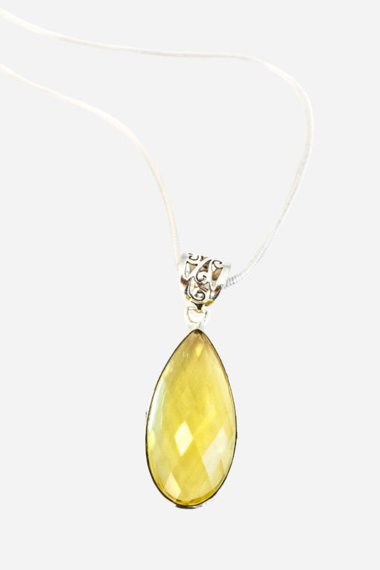 Lemon Quartz Pendant - Inaya Jewelry