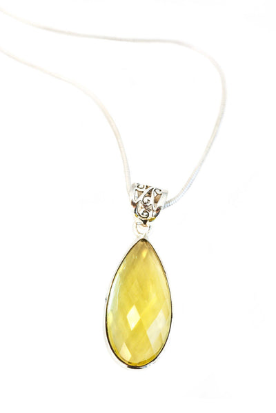 Lemon Quartz Pendant - Inaya Jewelry