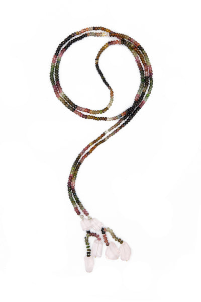 Color Symphony Tourmalines Lariat Necklace - Inaya Jewelry