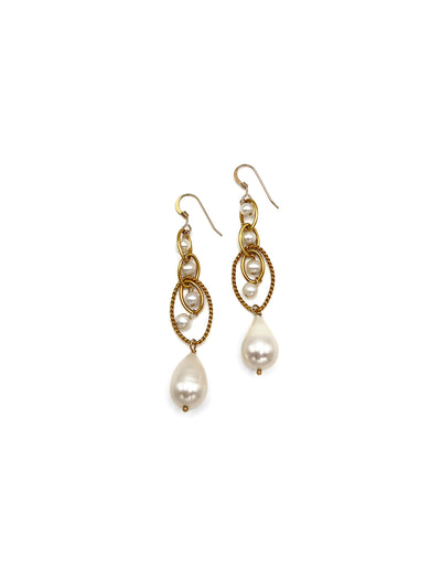 Pearl Eyelet Earrings - Inaya Jewelry