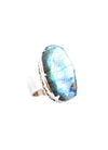 Labradorite Ring with Crown - Inaya Jewelry