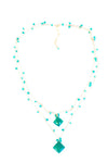 Double Stone Green Onyx Necklace - Inaya Jewelry