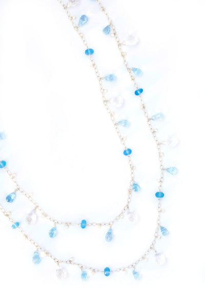 Silver Rivulet Triple-Strand Necklace - Inaya Jewelry