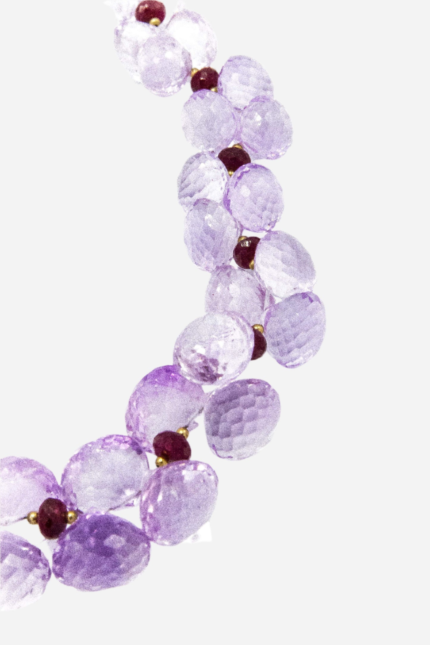 Pink Amethyst & Rubies Necklace - Inaya Jewelry