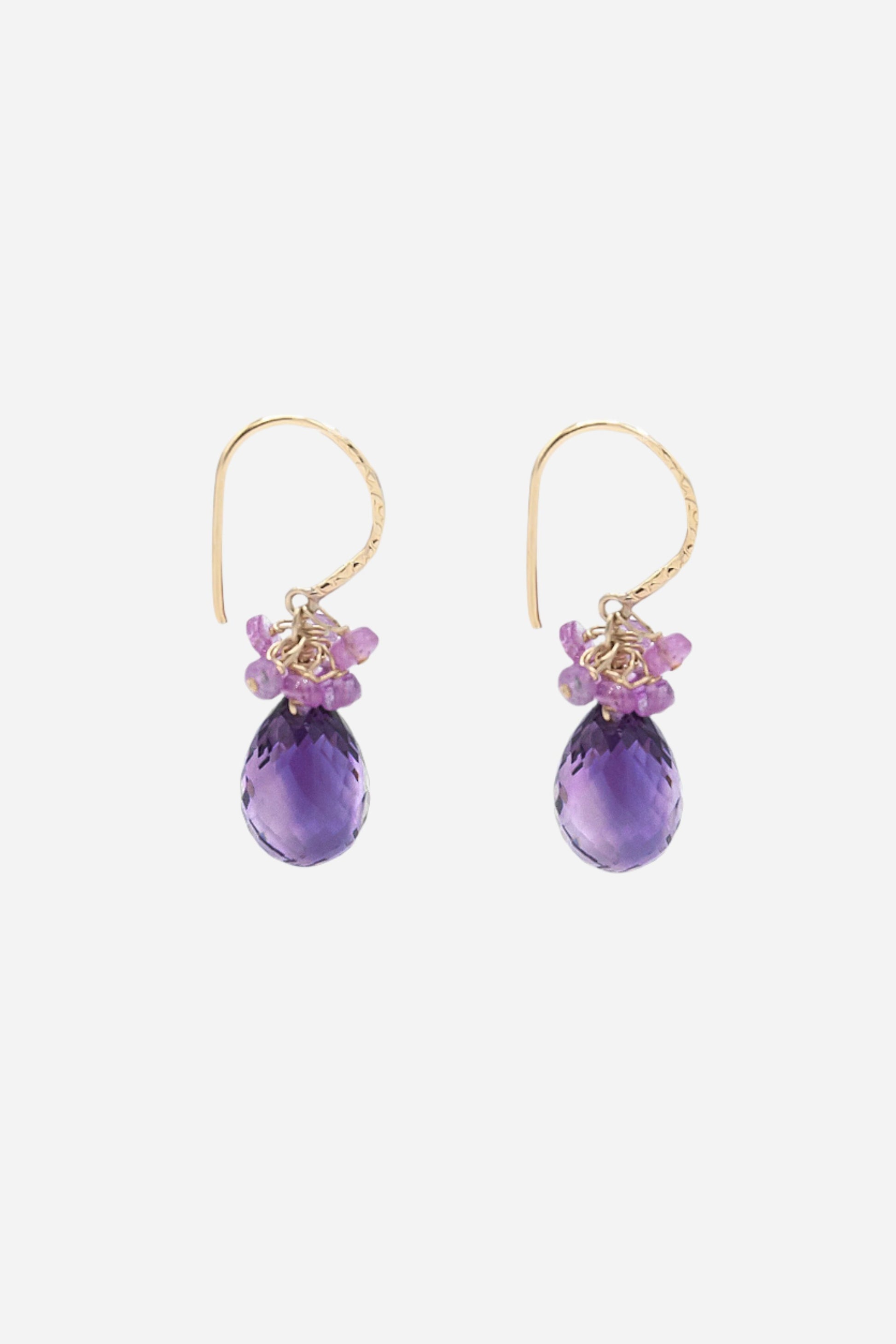 Buy Amethyst Endless Earrings Online Purple Cluster Earrings