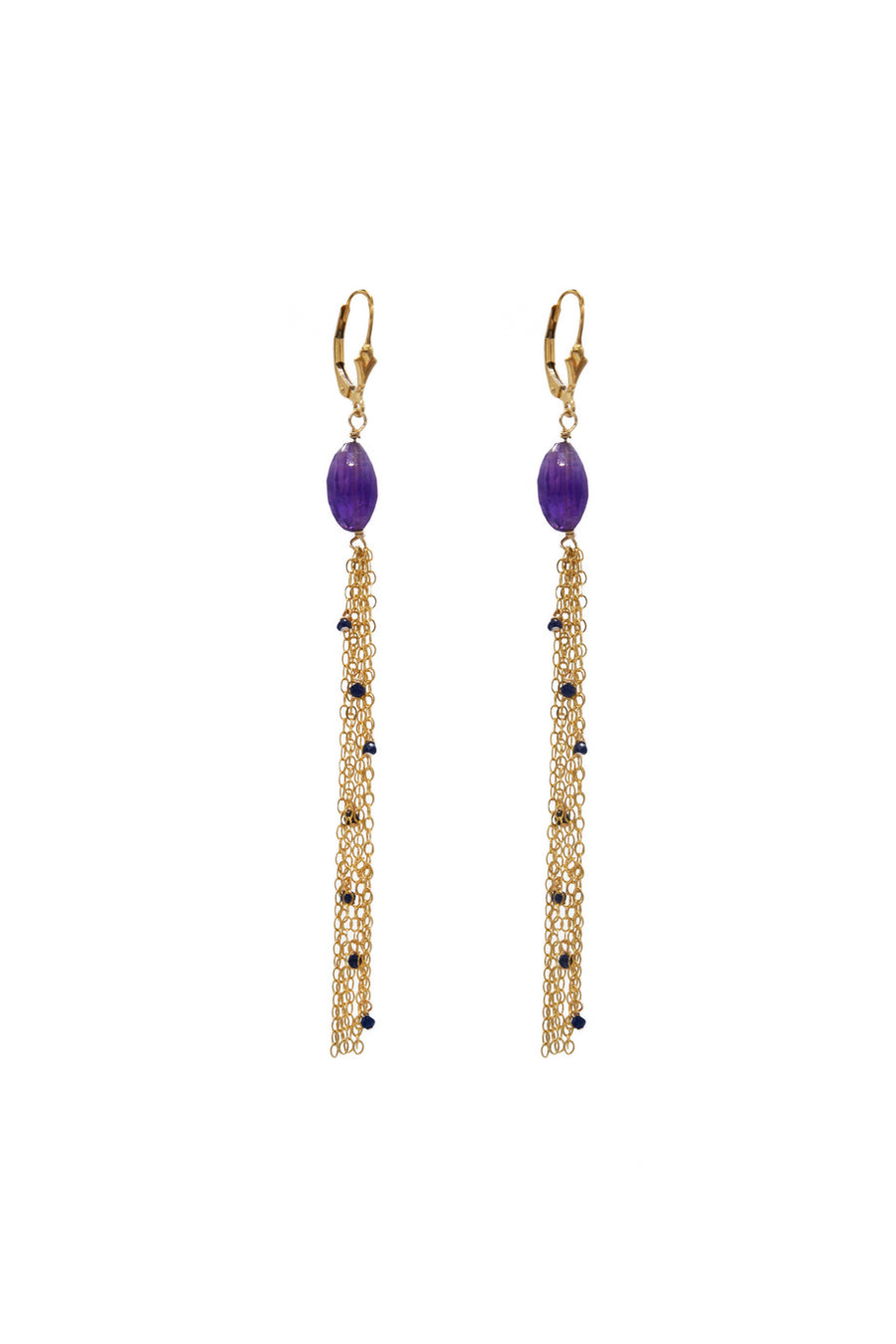 Buy Amethyst, Pink Topaz & Peridot Grapevine Earrings Online - INAYA