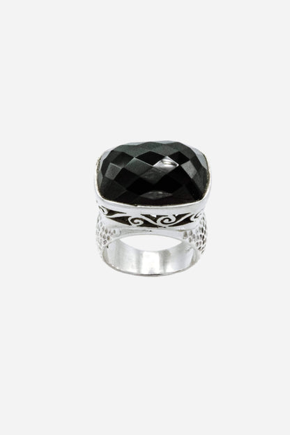 East to West Black Onyx Ring - Inaya Jewelry