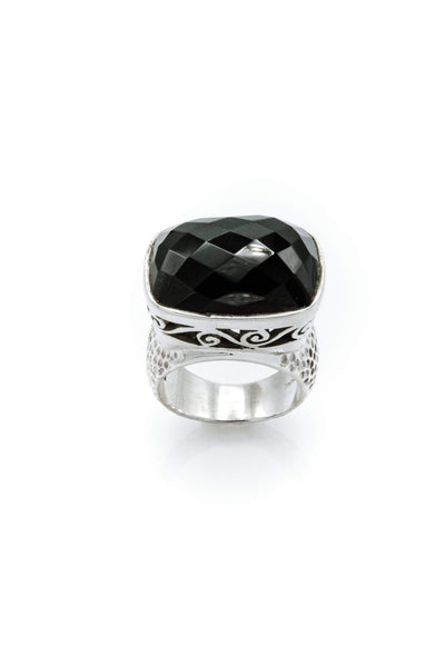 East to West Black Onyx Ring - Inaya Jewelry