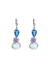 Green Amethyst & Blue Topaz Fantasy Drop Earrings - Inaya Jewelry
