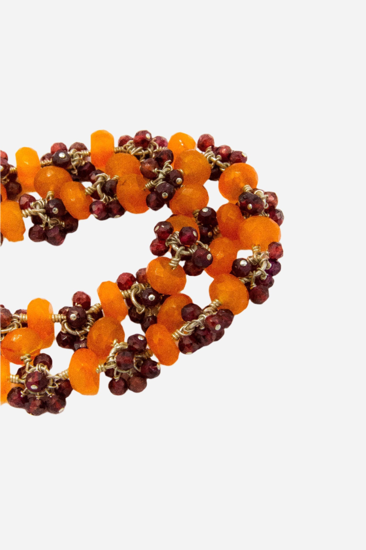 Two Strand Garnet & Carnelian Bracelet - Inaya Jewelry