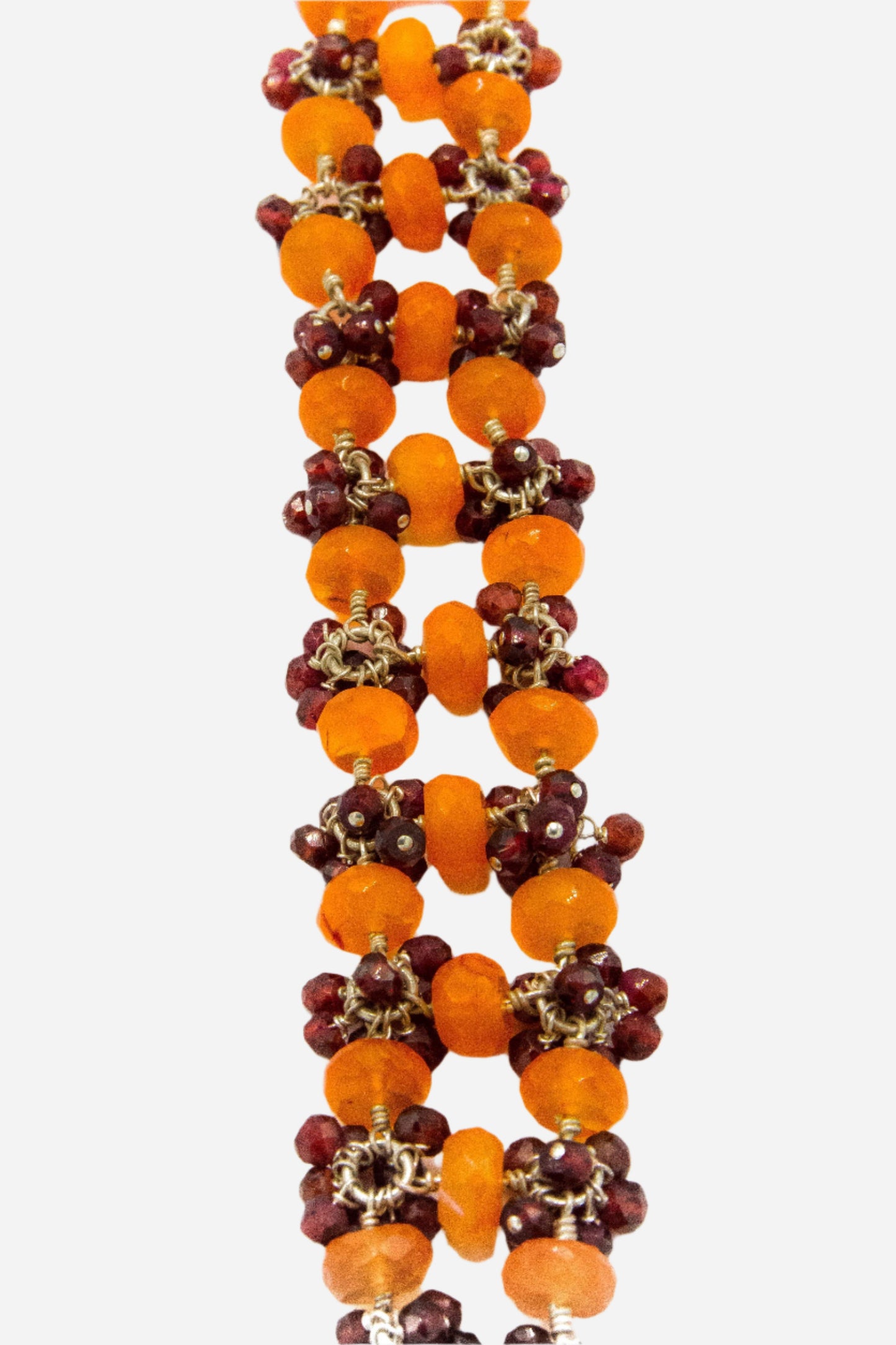 Two Strand Garnet & Carnelian Bracelet - Inaya Jewelry