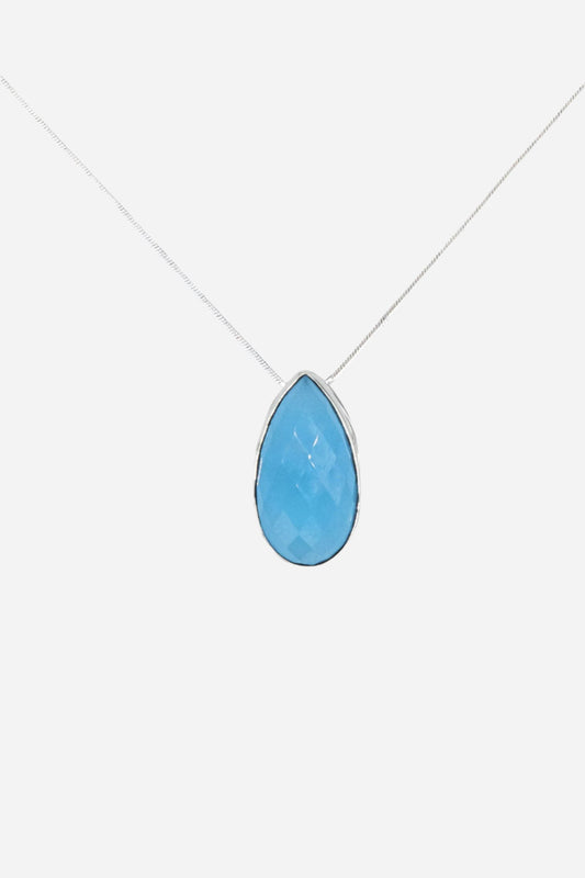 Blue Chalcedony Pendant - Inaya Jewelry