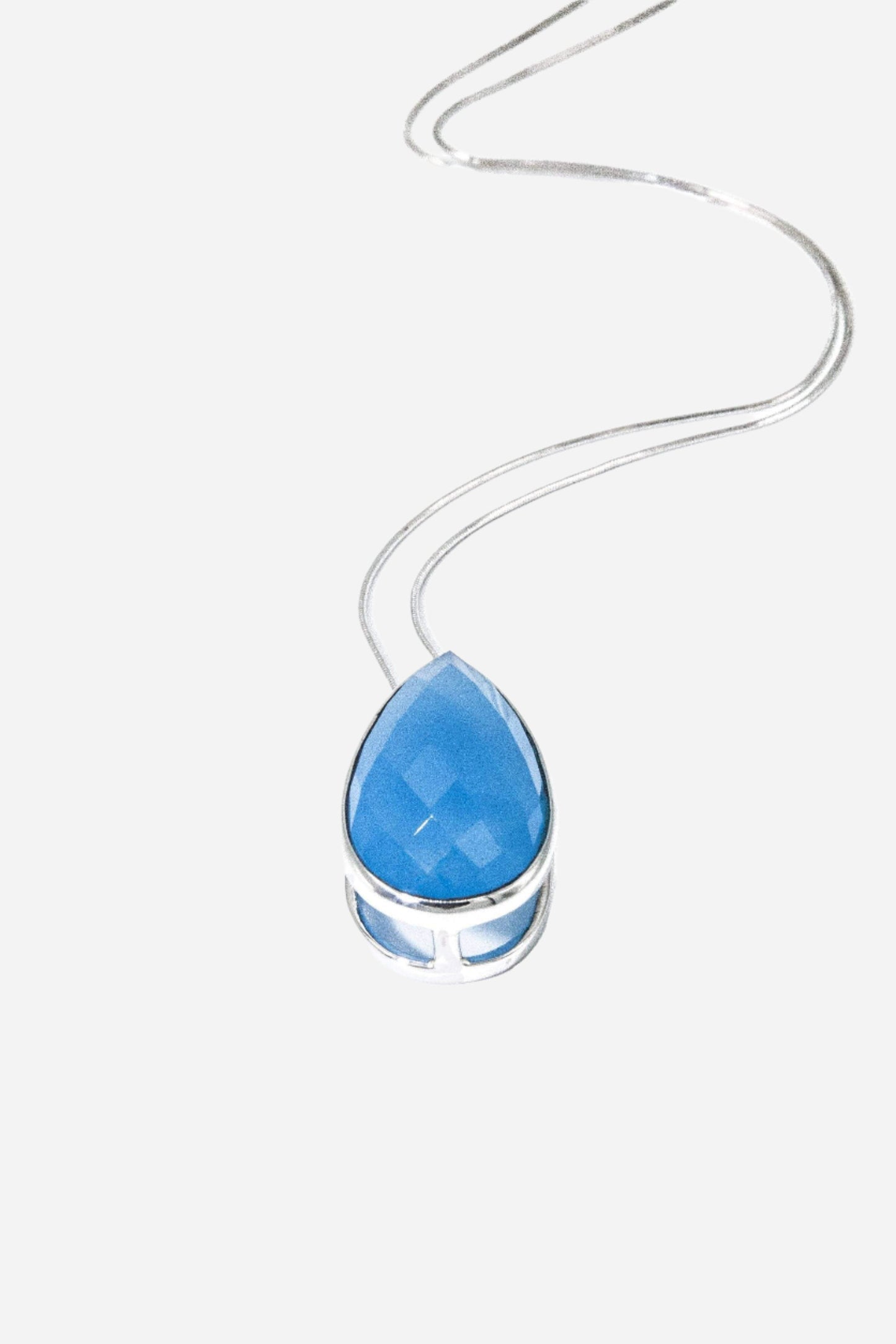 Blue Chalcedony Pendant - Inaya Jewelry