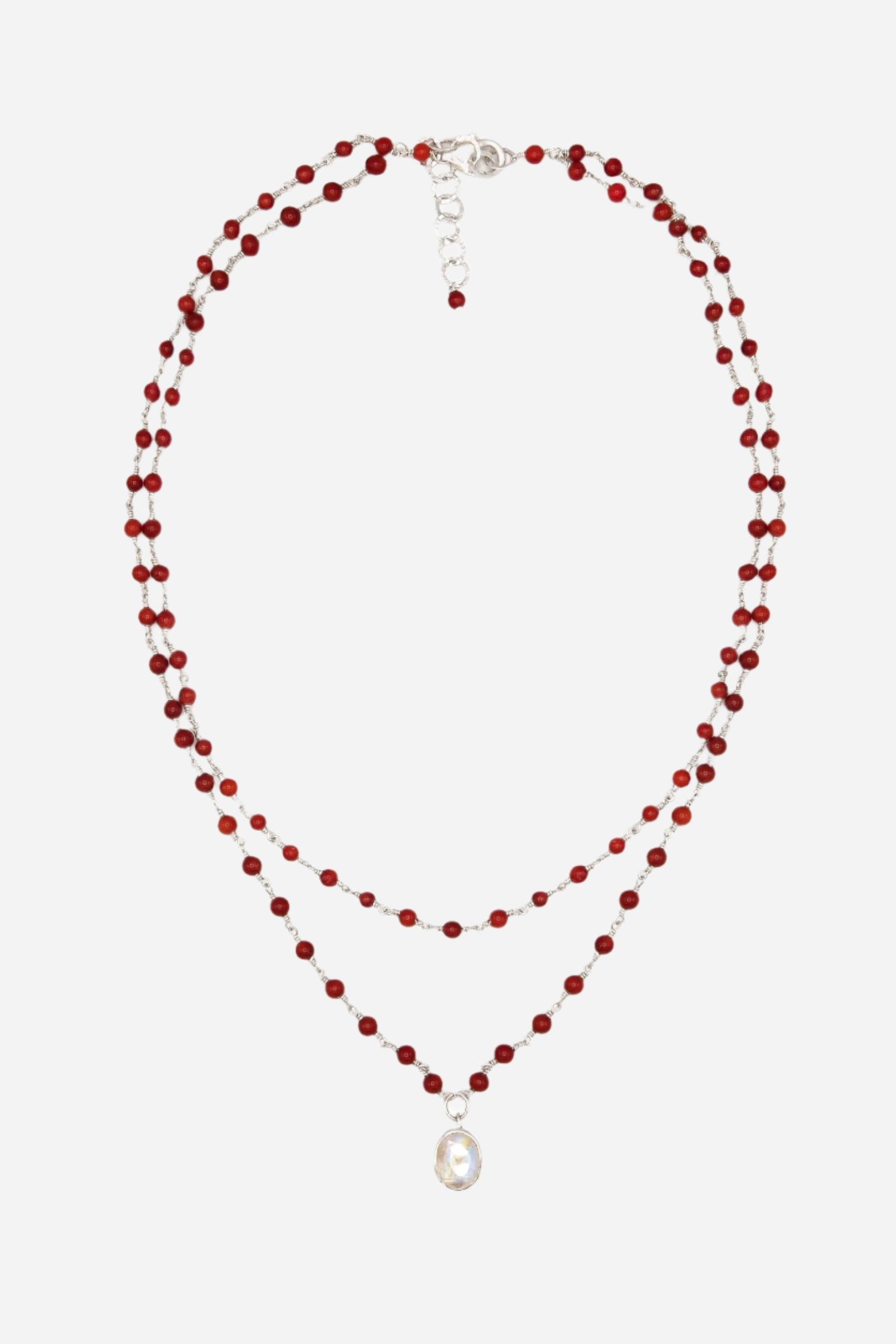 Coral Moon Necklace - Inaya Jewelry