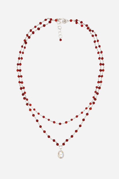 Coral Moon Necklace - Inaya Jewelry