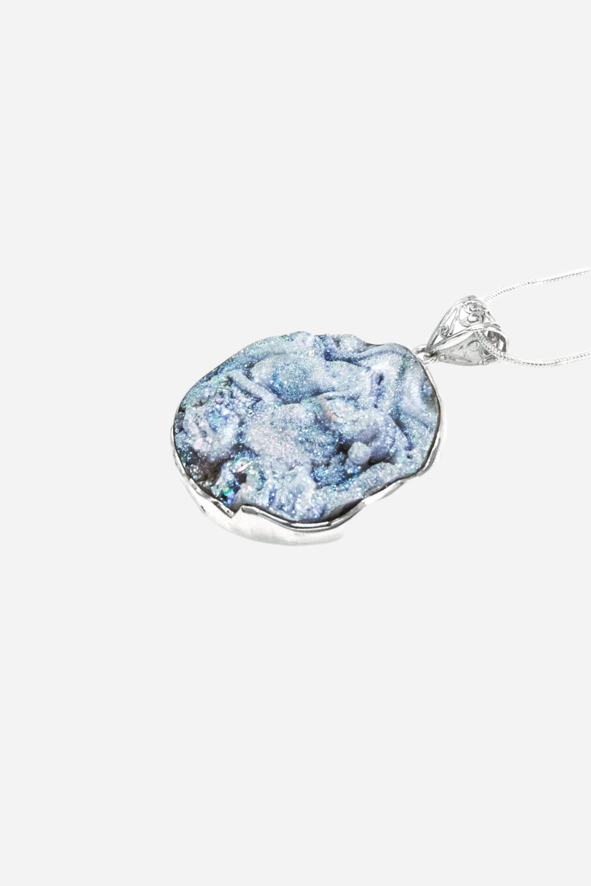 Round Druzy Pendant - Inaya Jewelry